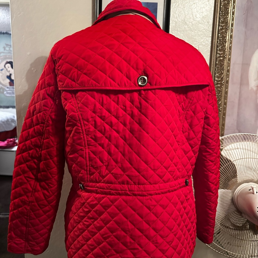 Weatherproof Quilted Red Button-Front Puffer Jack… - image 2
